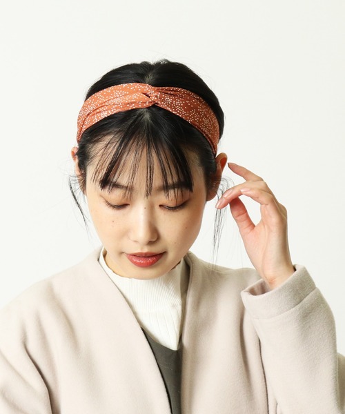 salle de bal（サルデバル）の「ドットターバン　･･ SPI（ヘアバンド・レディース・オレンジ/アイボリー/ブラック・FREE）」の8枚目の写真