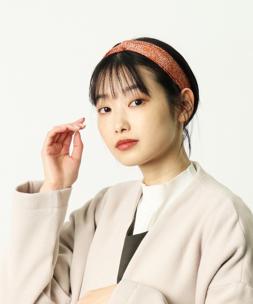 salle de bal（サルデバル）の「ドットターバン　･･ SPI（ヘアバンド・レディース・オレンジ/アイボリー/ブラック・FREE）」の9枚目の写真