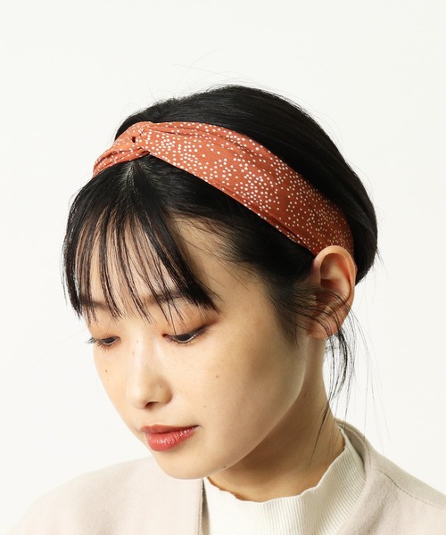 salle de bal（サルデバル）の「ドットターバン　･･ SPI（ヘアバンド・レディース・オレンジ/アイボリー/ブラック・FREE）」の10枚目の写真
