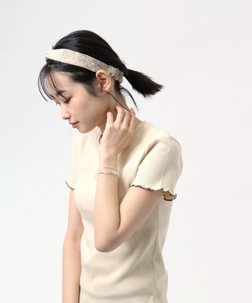 salle de bal（サルデバル）の「ドットターバン　･･ SPI（ヘアバンド・レディース・オレンジ/アイボリー/ブラック・FREE）」の7枚目の写真