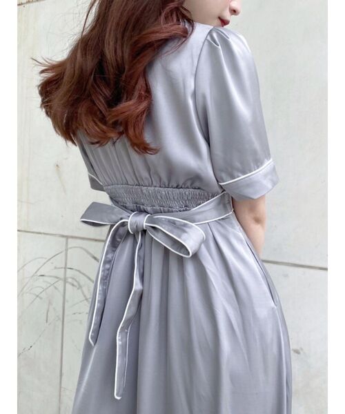 新作 EATME オープンカラーワンピースグレー オープンカラーワンピース（ワンピース）｜EATME（イートミー