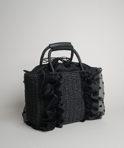 ★お値下げ♪★美品♪【LUPUY】リュピュイ★2way/カゴバッグ★ネイビー★ ☆美品♪【LUPUY】リュピュイ☆2way/カゴバッグ☆ネイビー☆