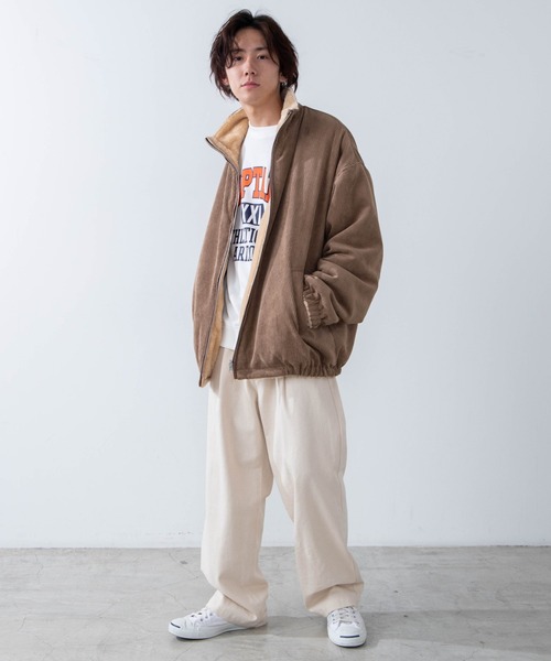 WEGO(ウィゴー)の「WEGO/リバーシブルコーデュロイボアブルゾン(ブルゾン・メンズ・ブラウン/アイボリー・MEDIUM/LARGE)」の6枚目の写真