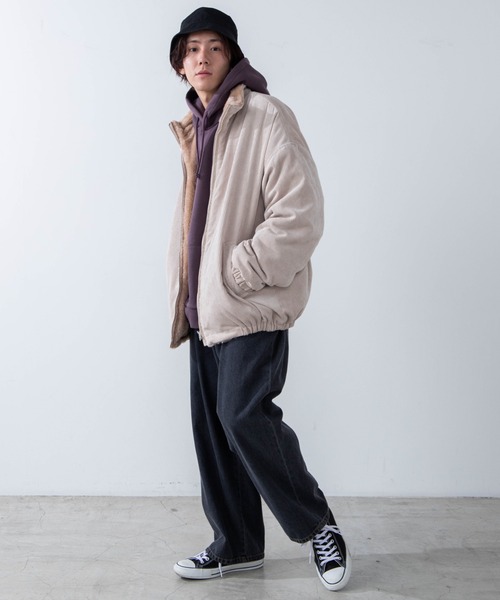 WEGO(ウィゴー)の「WEGO/リバーシブルコーデュロイボアブルゾン(ブルゾン・メンズ・ブラウン/アイボリー・MEDIUM/LARGE)」の3枚目の写真