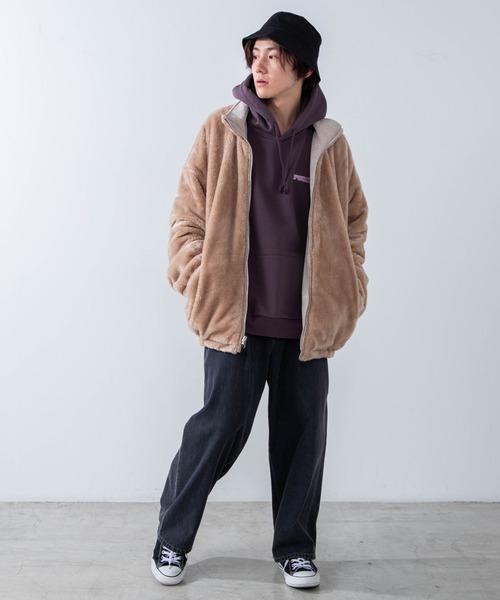 WEGO(ウィゴー)の「WEGO/リバーシブルコーデュロイボアブルゾン(ブルゾン・メンズ・ブラウン/アイボリー・MEDIUM/LARGE)」の5枚目の写真