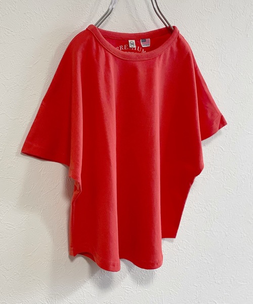 Life Support Products（ライフサポートプロダクツ）の「【コットンUSA】ドルマンTシャツ（80～160cm）（Tシャツ/カットソー・キッズ・ホワイト/ライトブルー/レッド/ミント/チャコール/ターコイズブルー/イエロー・90/100/110/120/80/130/95/140/150/160）」の13枚目の写真