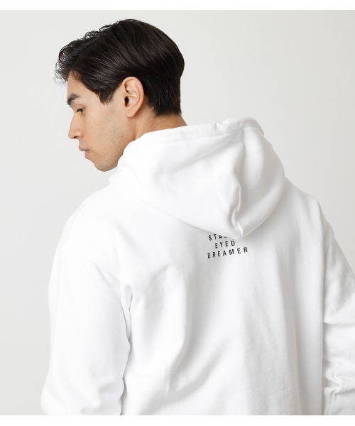 UNIVERSALOVERALL moussy フード付きパーカー ホワイト