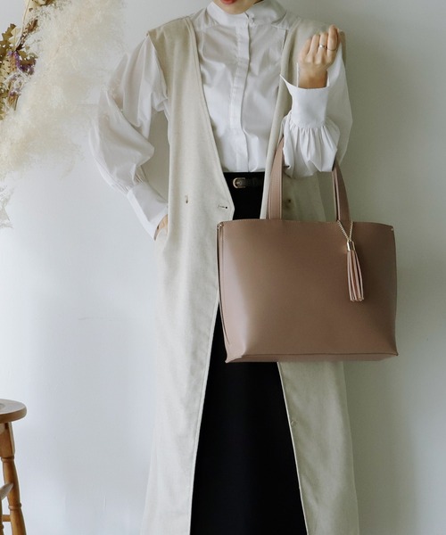 【セール】タッセル付きビジネストートバッグ A4サイズが収納可能な通勤バッグ（トートバッグ）｜VitaFelice（ヴィータフェリーチェ）