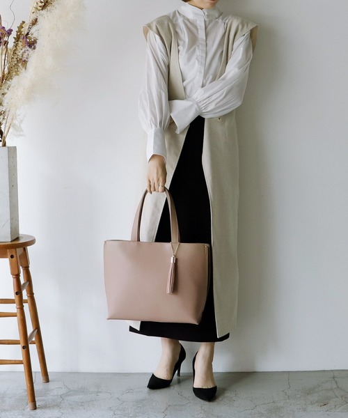 【セール】タッセル付きビジネストートバッグ A4サイズが収納可能な通勤バッグ（トートバッグ）｜VitaFelice（ヴィータフェリーチェ）