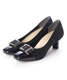 Mode et Jacomo（モードエジャコモ）の「【高機能】バックルモチーフコンビパンプス（パンプス）」