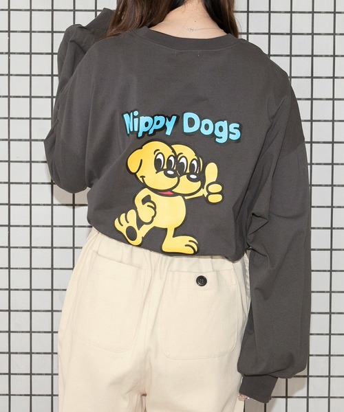 PairPair(ペアペア)の「【minagiコラボ】バックプリントBIGロンT(ユニセックス)(Tシャツ/カットソー・メンズ・オフホワイト/スミクロ/グレイッシュベージュ・FREE)」の18枚目の写真