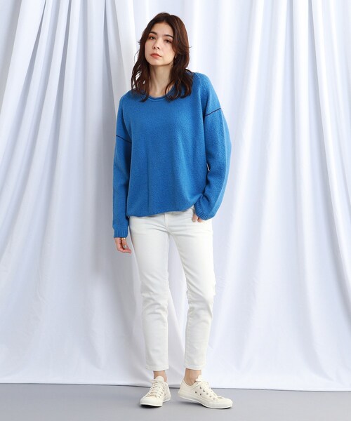 JET（ジェット）の「◆【マシンウォッシャブル】イージーテーパードデニムパンツ（デニムパンツ・レディース・ホワイト/ライトブルー/ダークネイビー・00/02/04/06/90/80）」の4枚目の写真