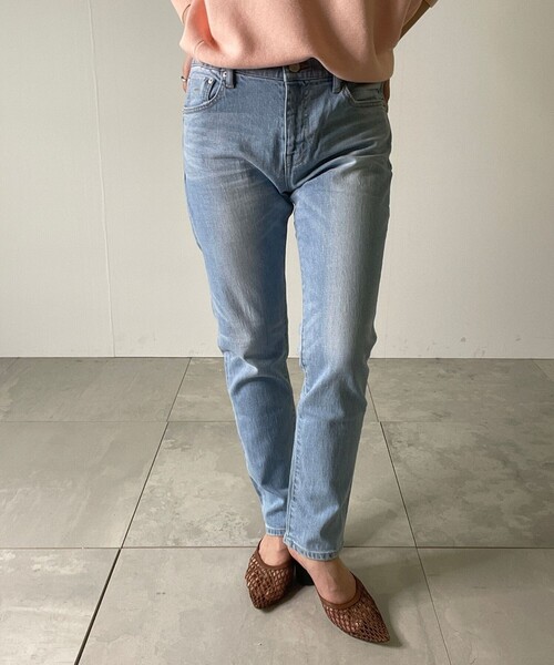 JET（ジェット）の「◆【マシンウォッシャブル】イージーテーパードデニムパンツ（デニムパンツ・レディース・ホワイト/ライトブルー/ダークネイビー・00/02/04/06/90/80）」の11枚目の写真