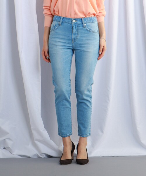 JET（ジェット）の「◆【マシンウォッシャブル】イージーテーパードデニムパンツ（デニムパンツ・レディース・ホワイト/ライトブルー/ダークネイビー・00/02/04/06/90/80）」の15枚目の写真