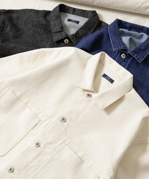 ITEMS URBANRESEARCH(アイテムズ アーバンリサーチ)の「デニムワークジャケット(デニムジャケット・メンズ・ブラック/オフホワイト/ブルー・MEDIUM/LARGE)」の2枚目の写真