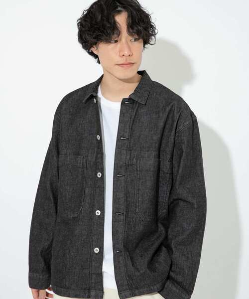 ITEMS URBANRESEARCH(アイテムズ アーバンリサーチ)の「デニムワークジャケット(デニムジャケット・メンズ・ブラック/オフホワイト/ブルー・MEDIUM/LARGE)」の6枚目の写真