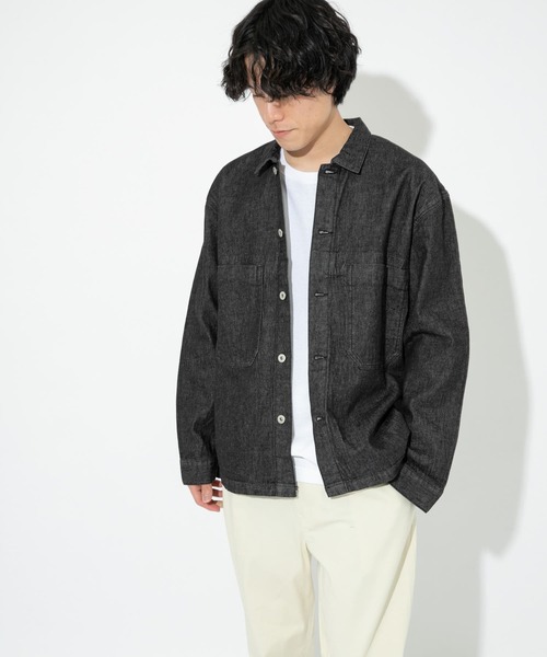 ITEMS URBANRESEARCH(アイテムズ アーバンリサーチ)の「デニムワークジャケット(デニムジャケット・メンズ・ブラック/オフホワイト/ブルー・MEDIUM/LARGE)」の7枚目の写真