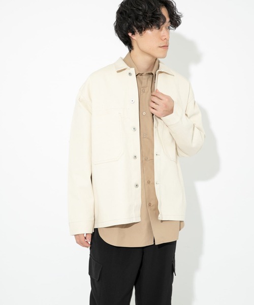 ITEMS URBANRESEARCH(アイテムズ アーバンリサーチ)の「デニムワークジャケット(デニムジャケット・メンズ・ブラック/オフホワイト/ブルー・MEDIUM/LARGE)」の16枚目の写真