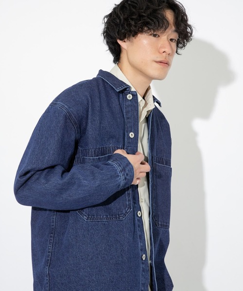 ITEMS URBANRESEARCH(アイテムズ アーバンリサーチ)の「デニムワークジャケット(デニムジャケット・メンズ・ブラック/オフホワイト/ブルー・MEDIUM/LARGE)」の20枚目の写真