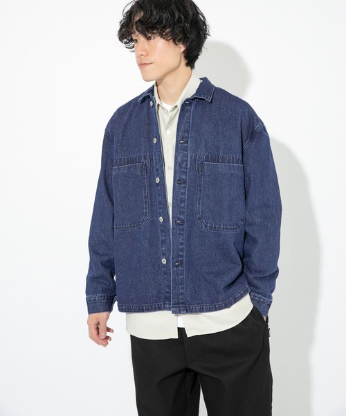 ITEMS URBANRESEARCH(アイテムズ アーバンリサーチ)の「デニムワークジャケット(デニムジャケット・メンズ・ブラック/オフホワイト/ブルー・MEDIUM/LARGE)」の21枚目の写真