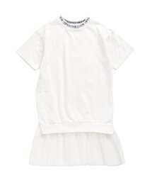 裾チュールTシャツワンピース【親子でおそろいリンクコーデ】
