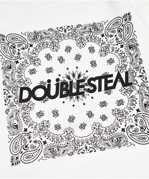 DOUBLE STEAL（ダブルスティール）の「BIG Paisley ヘビーウェイトTシャツ（Tシャツ/カットソー・メンズ・アーミー/ホワイト/トップグレー/ブラック・MEDIUM/XX-LARGE/X-LARGE/LARGE）」の2枚目の写真