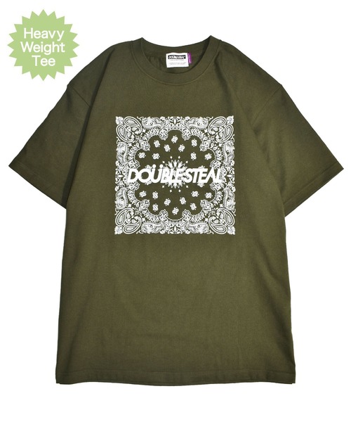 DOUBLE STEAL（ダブルスティール）の「BIG Paisley ヘビーウェイトTシャツ（Tシャツ/カットソー・メンズ・アーミー/ホワイト/トップグレー/ブラック・MEDIUM/XX-LARGE/X-LARGE/LARGE）」の8枚目の写真