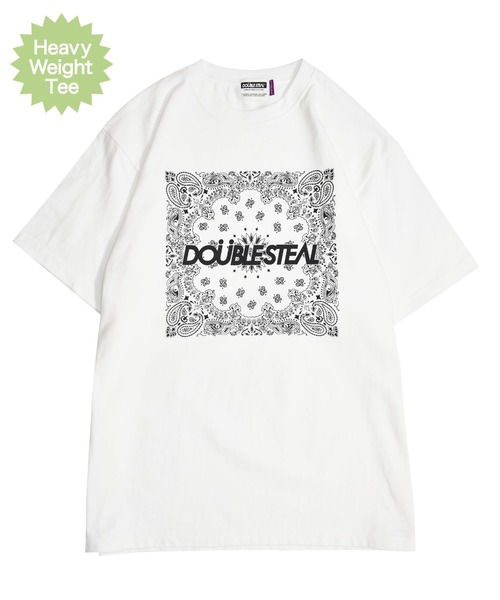 DOUBLE STEAL（ダブルスティール）の「BIG Paisley ヘビーウェイトTシャツ（Tシャツ/カットソー・メンズ・アーミー/ホワイト/トップグレー/ブラック・MEDIUM/XX-LARGE/X-LARGE/LARGE）」の5枚目の写真