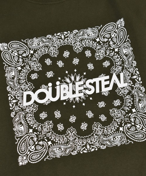 DOUBLE STEAL（ダブルスティール）の「BIG Paisley ヘビーウェイトTシャツ（Tシャツ/カットソー・メンズ・アーミー/ホワイト/トップグレー/ブラック・MEDIUM/XX-LARGE/X-LARGE/LARGE）」の15枚目の写真