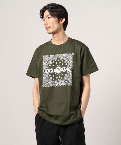 DOUBLE STEAL（ダブルスティール）の「BIG Paisley ヘビーウェイトTシャツ（Tシャツ/カットソー・メンズ・アーミー/ホワイト/トップグレー/ブラック・MEDIUM/XX-LARGE/X-LARGE/LARGE）」の20枚目の写真