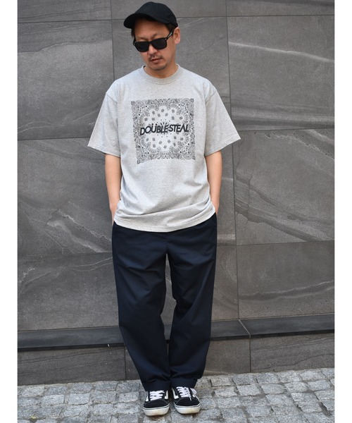 DOUBLE STEAL（ダブルスティール）の「BIG Paisley ヘビーウェイトTシャツ（Tシャツ/カットソー・メンズ・アーミー/ホワイト/トップグレー/ブラック・MEDIUM/XX-LARGE/X-LARGE/LARGE）」の22枚目の写真