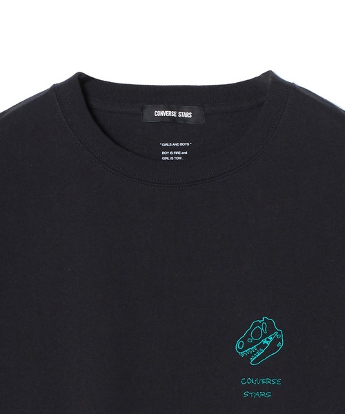 CONVERSE STARS（コンバーススターズ）の「ダイナソー刺繍Tシャツ（Tシャツ/カットソー・メンズ・ホワイト/ブラック/ブルー・LARGE/MEDIUM）」の12枚目の写真