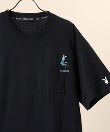 【PLAYBOY/プレイボーイ】刺繍半袖Tシャツ/フロント風船刺繍半袖Tシャツ