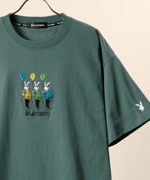【PLAYBOY/プレイボーイ】刺繍半袖Tシャツ/フロント風船刺繍半袖Tシャツ