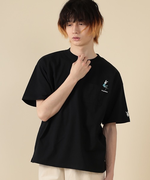 PLAYBOY(プレイボーイ)の「【PLAYBOY/プレイボーイ】刺繍半袖Tシャツ/フロント風船刺繍半袖Tシャツ(Tシャツ/カットソー・メンズ・ブラック系その他/グリーン/ベージュ/ホワイト/ホワイト系その他/ブラック・M/L)」の16枚目の写真