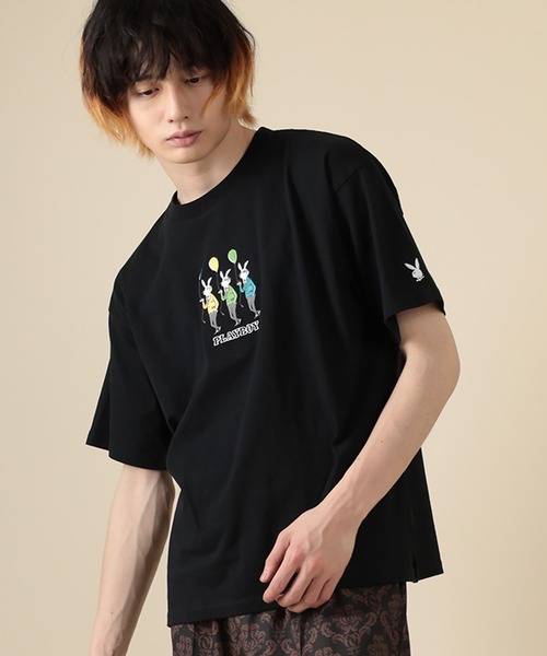 PLAYBOY(プレイボーイ)の「【PLAYBOY/プレイボーイ】刺繍半袖Tシャツ/フロント風船刺繍半袖Tシャツ(Tシャツ/カットソー・メンズ・ブラック系その他/グリーン/ベージュ/ホワイト/ホワイト系その他/ブラック・M/L)」の13枚目の写真