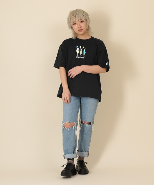 PLAYBOY(プレイボーイ)の「【PLAYBOY/プレイボーイ】刺繍半袖Tシャツ/フロント風船刺繍半袖Tシャツ(Tシャツ/カットソー・メンズ・ブラック系その他/グリーン/ベージュ/ホワイト/ホワイト系その他/ブラック・M/L)」の15枚目の写真