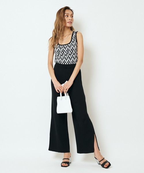 SPIRALGIRL（スパイラルガール）の「ジャガードニットセットアップ（ワンピース・レディース・ブラック/グリーン・FREE）」の9枚目の写真