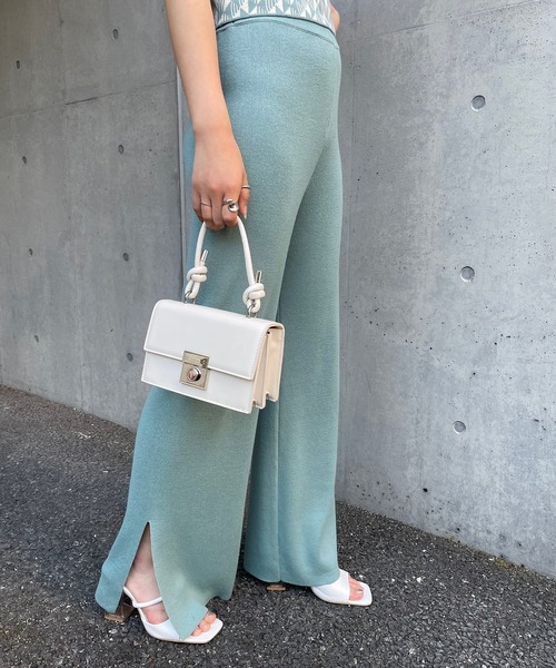 SPIRALGIRL（スパイラルガール）の「ジャガードニットセットアップ（ワンピース・レディース・ブラック/グリーン・FREE）」の4枚目の写真