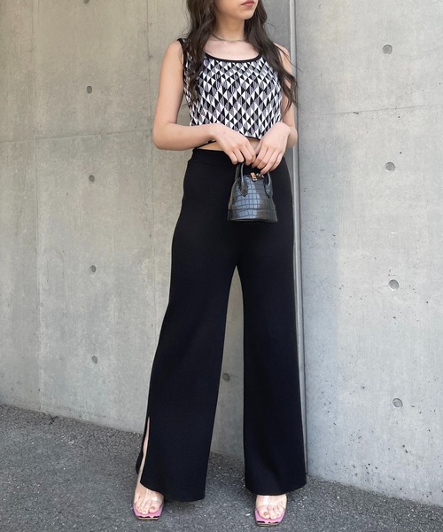 SPIRALGIRL（スパイラルガール）の「ジャガードニットセットアップ（ワンピース・レディース・ブラック/グリーン・FREE）」の20枚目の写真