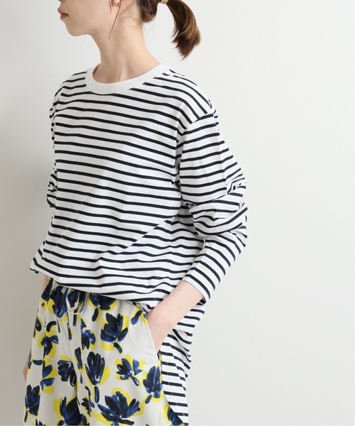 IENA（イエナ）の「ラウンドテールプルオーバー◆（Tシャツ/カットソー・レディース・ホワイト/ブラック系その他/ダークブルー・FREE）」の3枚目の写真