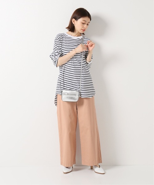 IENA（イエナ）の「ラウンドテールプルオーバー◆（Tシャツ/カットソー・レディース・ホワイト/ブラック系その他/ダークブルー・FREE）」の10枚目の写真