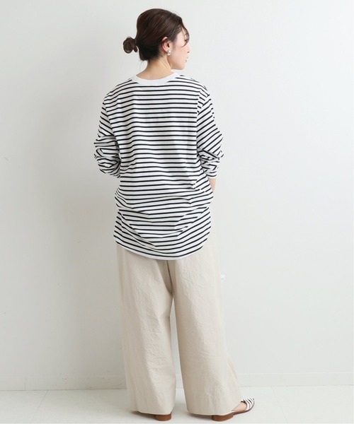 IENA（イエナ）の「ラウンドテールプルオーバー◆（Tシャツ/カットソー・レディース・ホワイト/ブラック系その他/ダークブルー・FREE）」の18枚目の写真