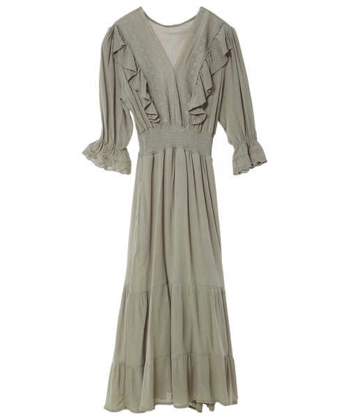 fifth（フィフス）の「楊柳フリルワンピース（ワンピース・レディース・ブラウン/カーキ・MEDIUM）」の8枚目の写真