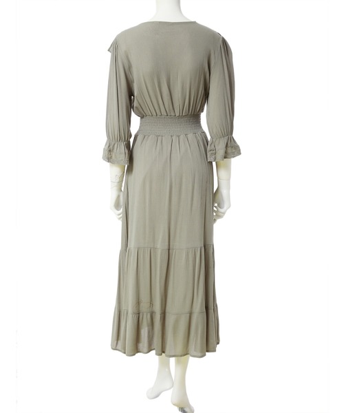 fifth（フィフス）の「楊柳フリルワンピース（ワンピース・レディース・ブラウン/カーキ・MEDIUM）」の6枚目の写真