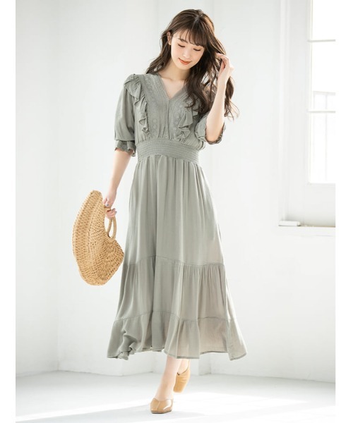 fifth（フィフス）の「楊柳フリルワンピース（ワンピース・レディース・ブラウン/カーキ・MEDIUM）」の11枚目の写真