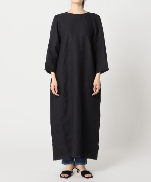 plage（プラージュ）の「Vintage back V ドレス◆（ドレス・レディース・ベージュ/ネイビー・38/36）」の3枚目の写真