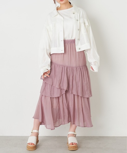 OLIVE des OLIVE（オリーブデオリーブ）の「シアーGジャン（その他アウター・レディース・オフホワイト/ベージュ系その他・FREE）」の14枚目の写真