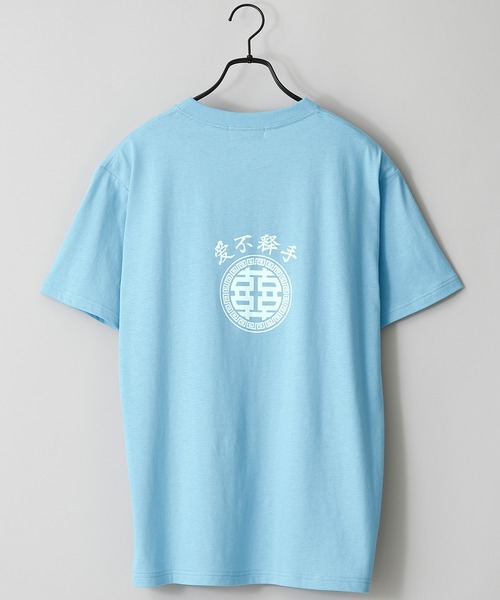 anown(アノン)の「中華風バックプリント ワンポイント刺繍 オーバーサイズシルエット半袖カットソー【ファッションインフルエンサー katsuya×anown 限定コラボ】(Tシャツ/カットソー・メンズ・ホワイト/ライトブルー/ブラック・M/L)」の10枚目の写真