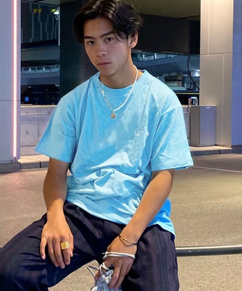 anown(アノン)の「中華風バックプリント ワンポイント刺繍 オーバーサイズシルエット半袖カットソー【ファッションインフルエンサー katsuya×anown 限定コラボ】(Tシャツ/カットソー・メンズ・ホワイト/ライトブルー/ブラック・M/L)」の18枚目の写真